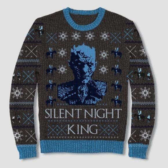 New Silent Night King Game of Thrones Sweater - Picture 1 of 2